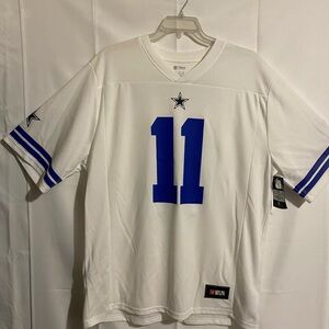 NFL White and Blue Men's Football Jersey #11 (Parsons)